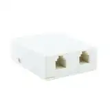 TOMA RJ11 DOBLE EXTERIOR  C/ADHESIVO BCO