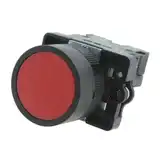PULSADOR PLASTICO RASANTE ROJO 1NC