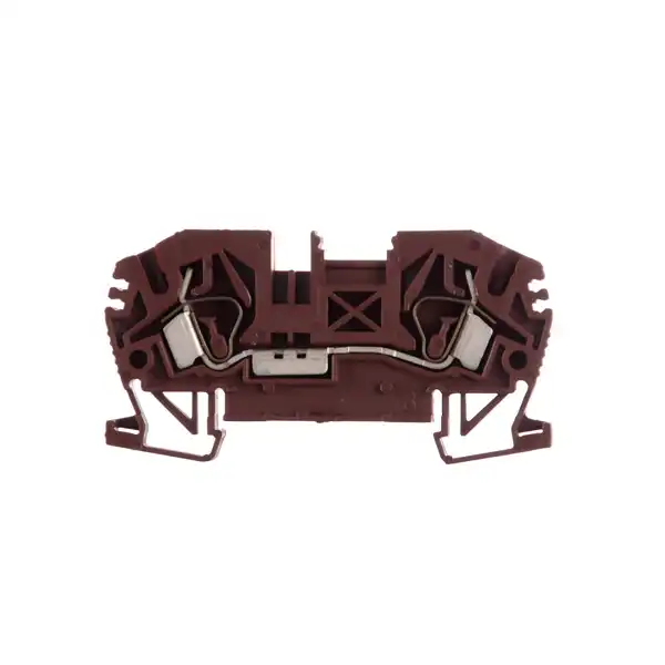 BKF BORNE A RESORTE 2.5 MM2  MARRON