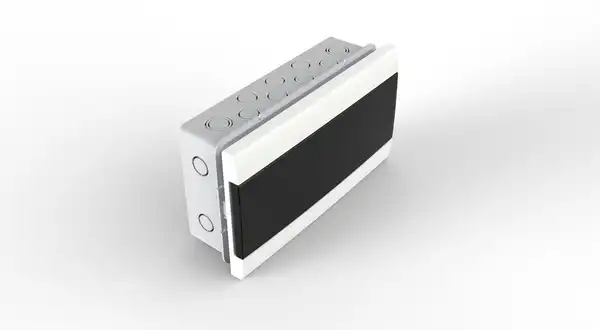 GABINETE DIN 24 POLOS PVC EMBUTIR PUERTA FUME