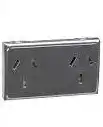 BASE TOMA DOBLE PURO C/TIERRA 10A NEGRO