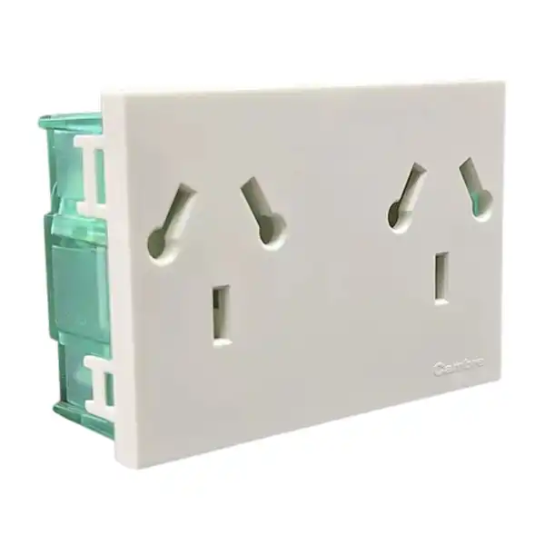 CAMBRE TOMA DOBLE BINORMA  BIPOLAR C/TIERRA PREFIT BLANCO