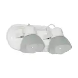 APLIQUE SPOT OVALADO 2 LUCES BLANCO TULIPA SATINADA