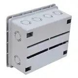 GABINETE PVC DIN 8 POLOS  EMBUTIR BLANCA PUERTA FUME