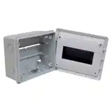 GABINETE PVC DIN 8 POLOS  EMBUTIR BLANCA PUERTA FUME