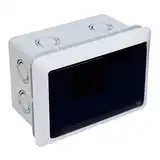 GABINETE PVC DIN 4 POLOS EMBUTIR BLANCA PUERTA FUME