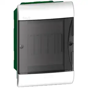 GABINETE DIN 5 POLOS PVC  EMBUTIR  IP40 PUERTA FUME