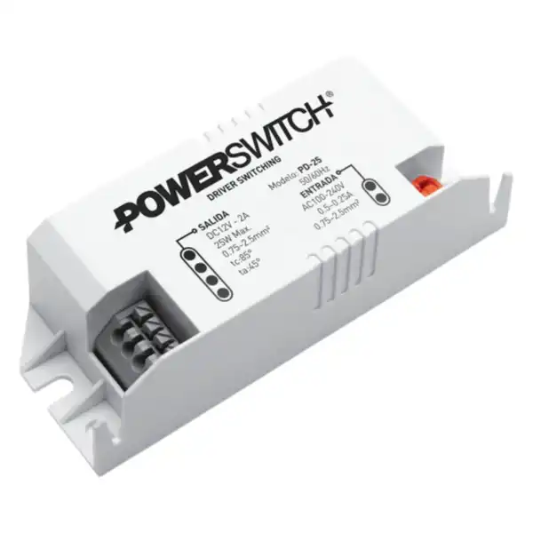FUENTE SWITCHING 220V 12V 2 A 25 W  PLASTICA