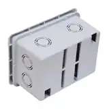 GABINETE PVC DIN 4 POLOS EMBUTIR BLANCA PUERTA FUME