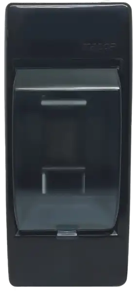 GABINETE DIN 2 POLOS PVC NEGRO EXTERIOR C/TAPA