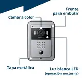 FRENTE PORTERO VISOR EMBUTIR CON CAMARA