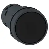PULSADOR PLASTICO RASANTE NEGRO 1NA