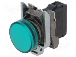 SEÑAL LUMINOSA METALICA LED VERDE  230VCA