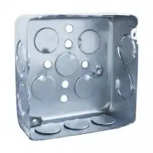 CAJA CHAPA CUADRADA 10 X 10 CM GALVANIZADA