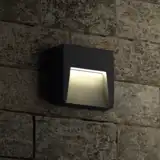 APLIQUE LED 3 W 830 120X120X3.2MM IP65 AC100-240 V NEGRO