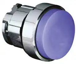 CABEZAL METALICO PULSADOR SALIENTE AZUL