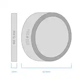 PLAFON LED 18W 865 FRIO REDONDO NEGRO