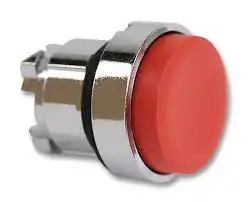 CABEZAL METALICO PULSADOR  SALIENTE ROJO