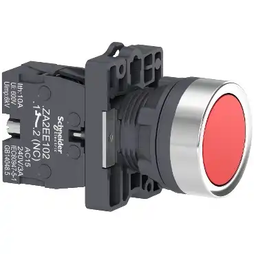 PULSADOR PLASTICO RASANTE ROJO 1NC XA2