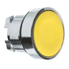 CABEZAL METALICO PULSADOR RASANTE AMARILLO