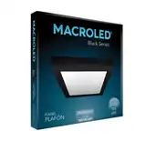 PLAFON LED 24 W 865 FRIO CUADRADO NEGRO