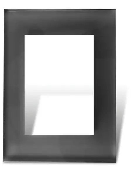 BAUHAUS TAPA Y DISTANCIADOR 4 MODULOS VIDRIO NEGRO