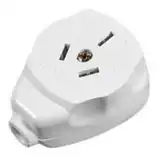 FICHA HEMBRA 3P CHATOS SALIDA LATERAL BLANCO