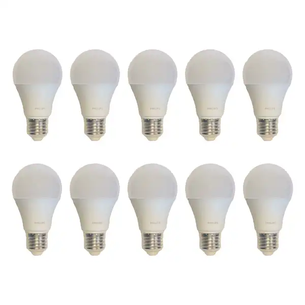PACK X 10 LAMPARA LED E27 12W LUZ FRIA