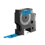 CINTA D1 19 MM X 7 MTS PLASTICO AZUL LETRA NEGRO