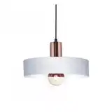COLGANTE CHAPA E27 BLANCO COBRE