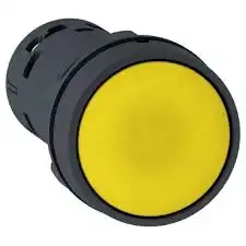 PULSADOR PLASTICO RASANTE AMARILLO 1NA