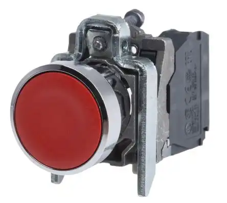 PULSADOR METALICO  RASANTE ROJO 1NC