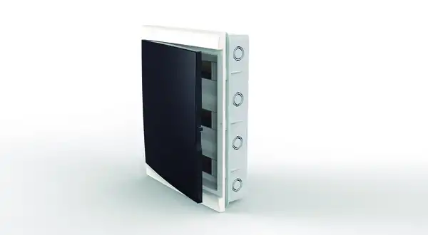 GABINETE DIN 16 POLOS PVC  EMBUTIR  PUERTA FUME IP40