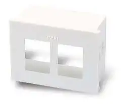 CAJA DE ALOJE DOBLE PARA RJ45 Y RJ11 BLANCO