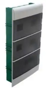 GABINETE DIN 36 POLOS PVC EMBUTIR IP40 PUERTA FUME
