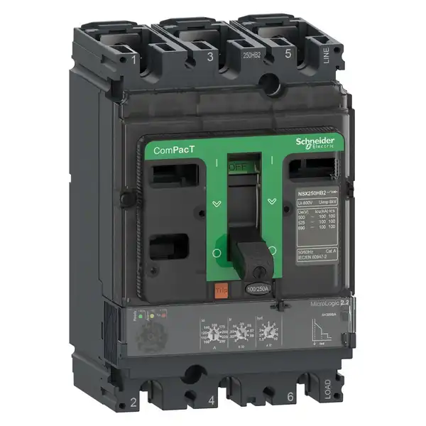 INTERRUPTOR AUTOMATICO 3 X 100A 25KA MICRO 2.2 3P3D NSX