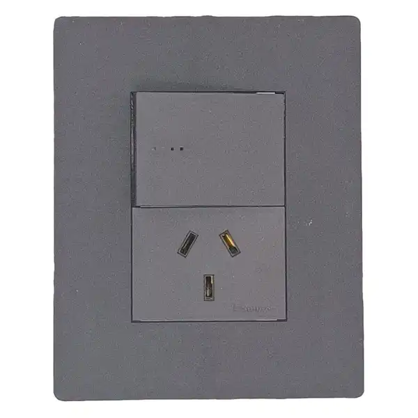 CAMBRE ARTE LLAVE ARMADA 1 PUNTO/ COMB Y TOMA GRIS TAPA GRISAFITO