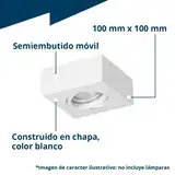 SEMIEMBUTIDO 1L DICRO GU10 100X100MM BLANCO