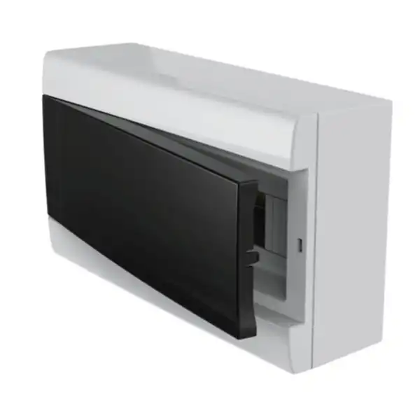 GABINETE DIN 8 POLOS PVC  EXTERIOR GRIS PUERTA FUME