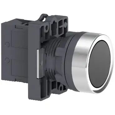 PULSADOR PLASTICO RASANTE NEGRO 1NA XA2