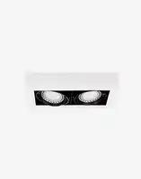 PLAFON 2L AR111 50 W CARDANICO MOVIL 387X230MM BLANCO