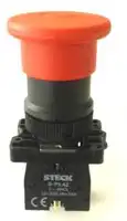 PULSADOR PLASTICO GOLPE DE PUÑO ROJO 40MM S/AUXILIAR