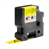 CINTA VINILO AMARILLO/LETRA NEGRO 19 MM X 5.5 MTS