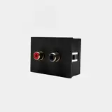 MODULO CONECTOR TOMA PARLANTE RCA GRIS