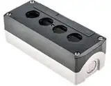 CAJA ESTANCA PVC P/PARED 4 ORIFICIOS GRIS