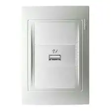 BASE CONJUNTO 1 TOMA USB 1A 220V BLANCO