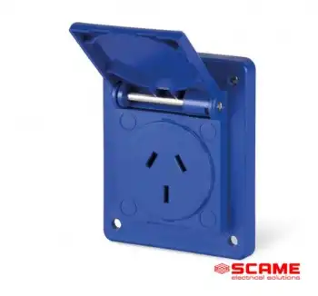 TOMA EMBUTIR INDUSTRIAL 10A 2P+T   IP54 ARG 70X87MM