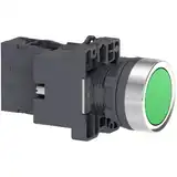 PULSADOR LUM PLAST VERDE LED 24VCA/CC 1NA