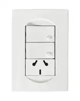 VERONA LLAVE ARMADA 2 COMBINACION  Y 1 TOMA  BLANCO TAPA BLANCA