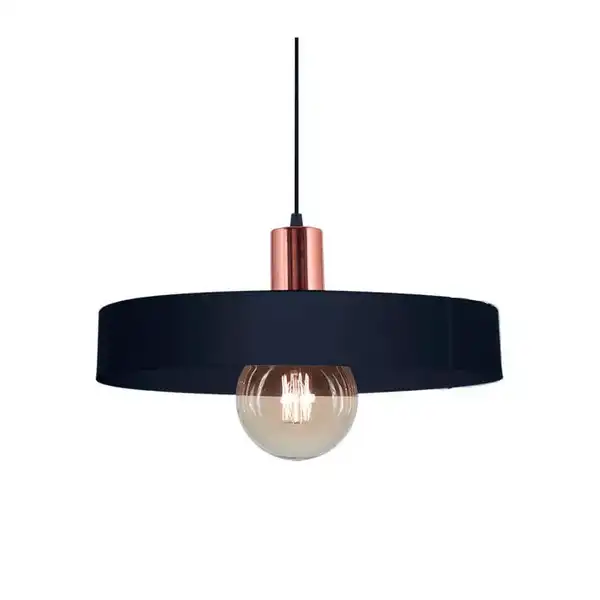 COLGANTE CHAPA E27 NEGRO COBRE